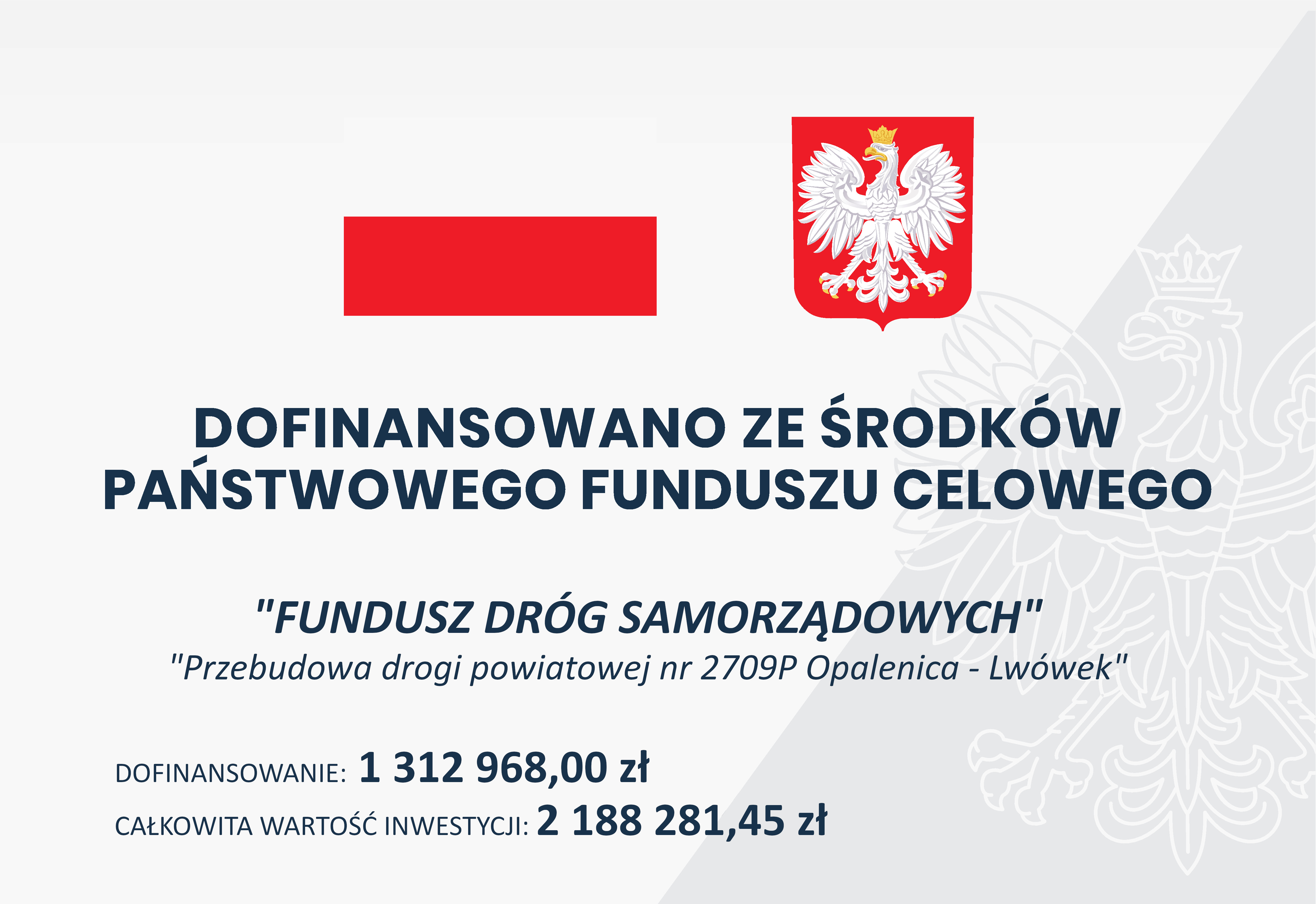 Ilustracja do informacji: Przebudowa drogi powiatowej nr 2709P Opalenica - Lwówek