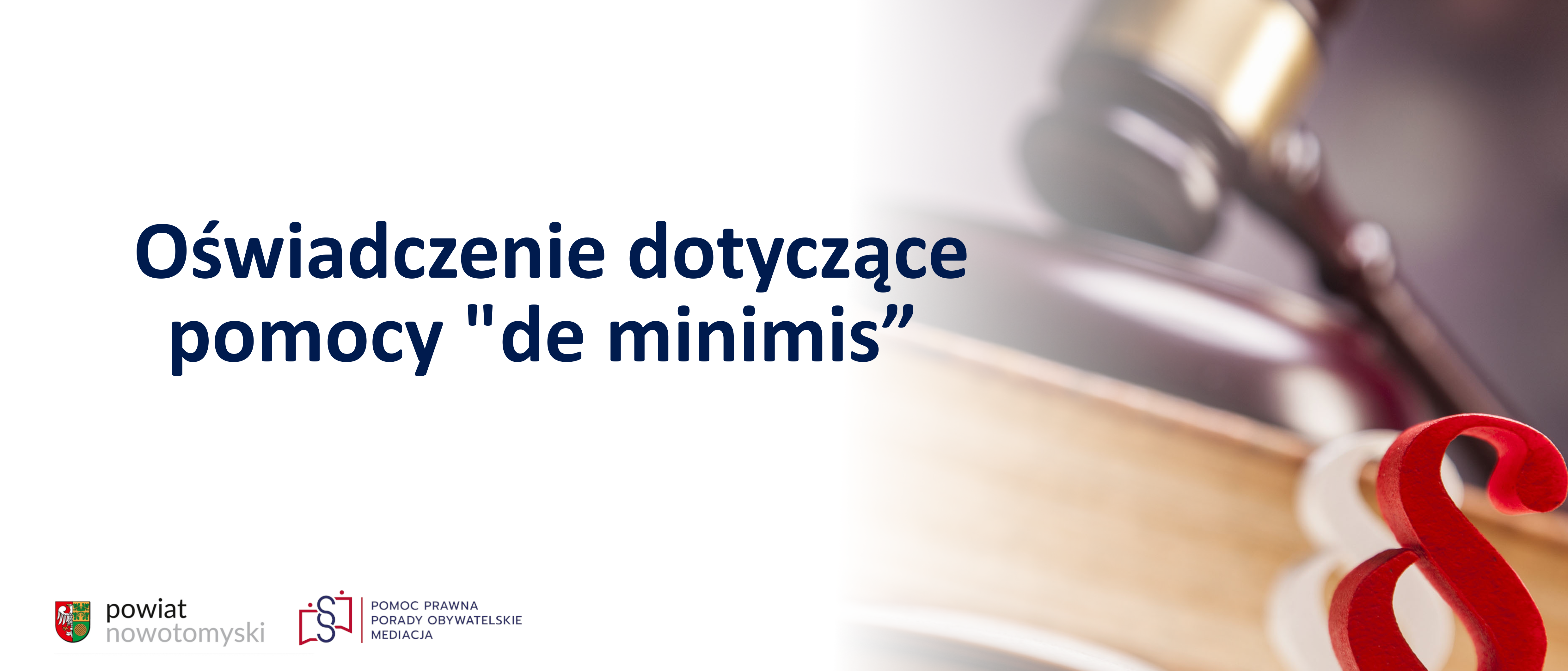 Ilustracja do informacji: Oświadczenie dotyczące pomocy "de minimis”