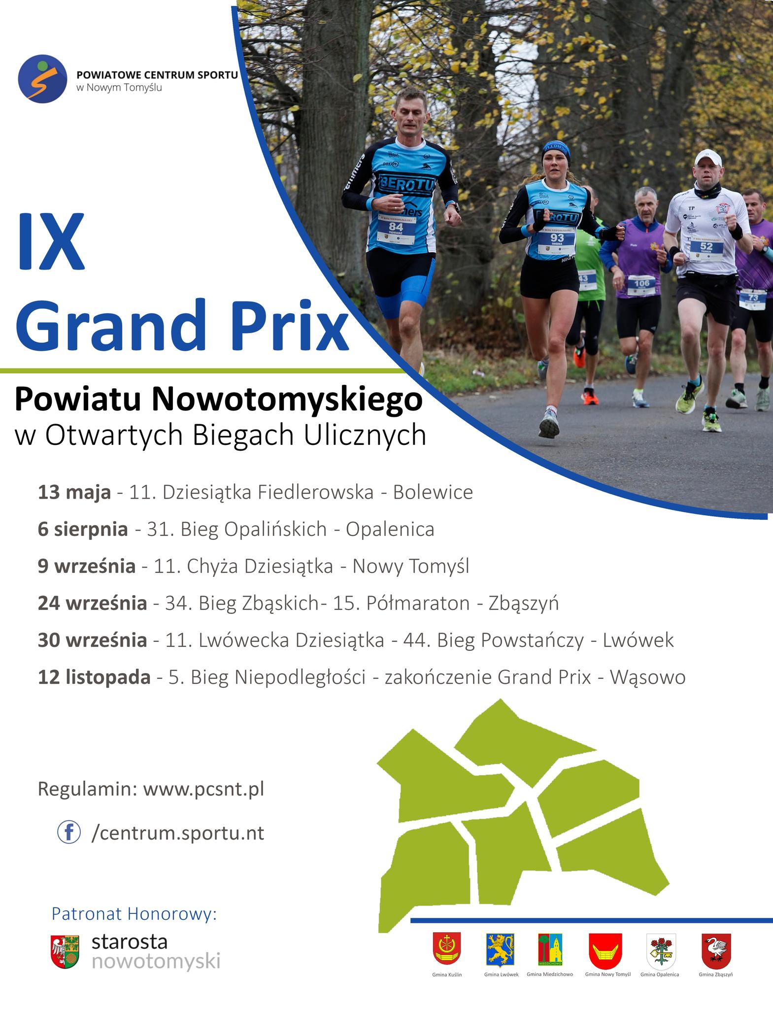 Ilustracja do informacji: IX Grand Prix Powiatu Nowotomyskiego w Otwartych Biegach Ulicznych